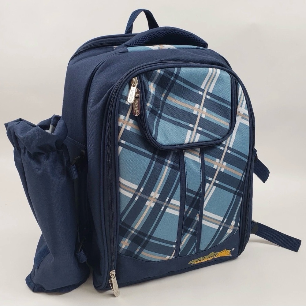 Picnic Backpack Bag for 2 Person with Cooler Compartment, Detachable Bottle
